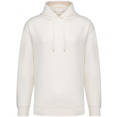 ivory Sudadera ecorresponsable con capucha y hombros caídos French Terry unisex