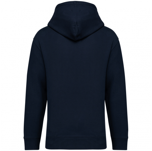 navy blue Sudadera ecorresponsable con capucha y hombros caídos French Terry unisex