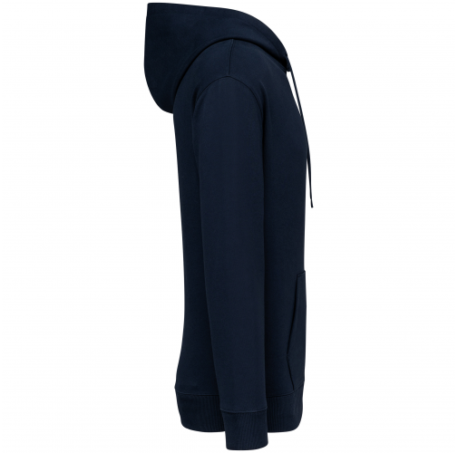 navy blue Sudadera ecorresponsable con capucha y hombros caídos French Terry unisex