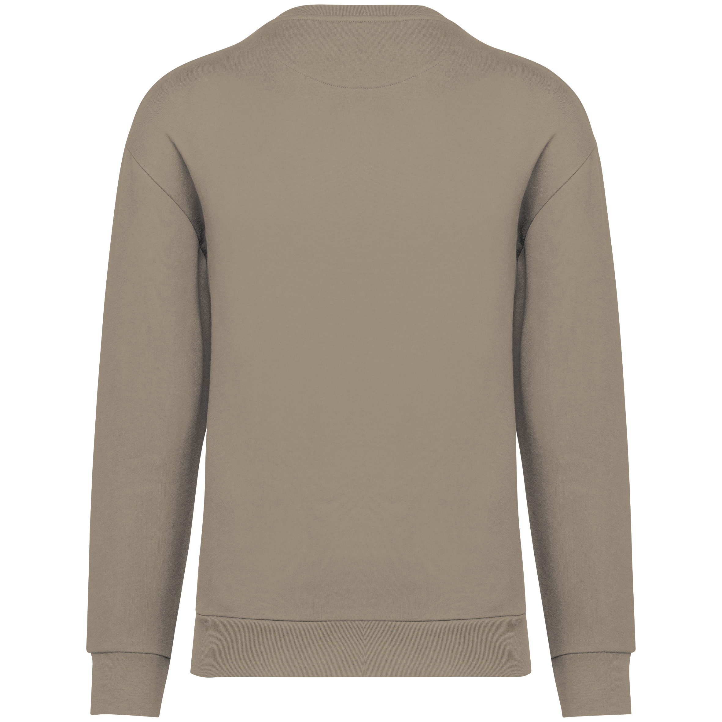 Sudadera ecorresponsable cuello redondo y hombros caídos felpa perchada unisex