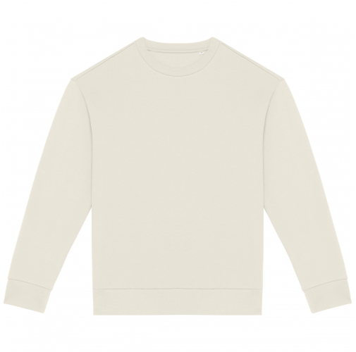 ivory Sudadera ecorresponsable cuello redondo y hombros caídos felpa perchada unisex