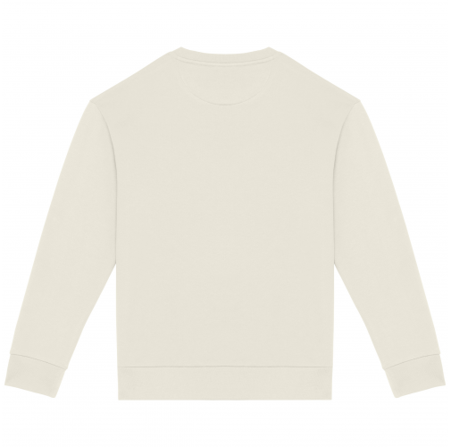 ivory Sudadera ecorresponsable cuello redondo y hombros caídos felpa perchada unisex