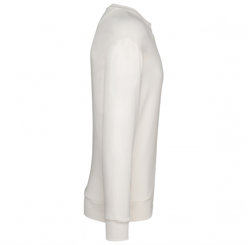 ivory Sudadera ecorresponsable cuello redondo y hombros caídos felpa perchada unisex