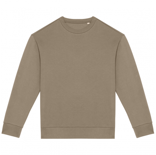 wet sand Sudadera ecorresponsable cuello redondo y hombros caídos felpa perchada unisex