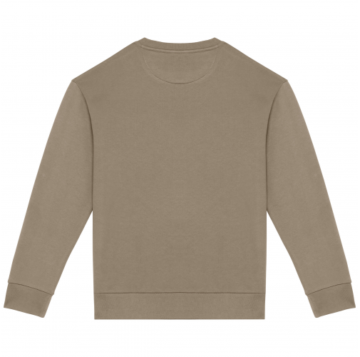 wet sand Sudadera ecorresponsable cuello redondo y hombros caídos felpa perchada unisex