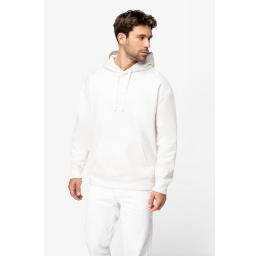Sudadera ecorresponsable con capucha y hombros caídos felpa perchada unisex