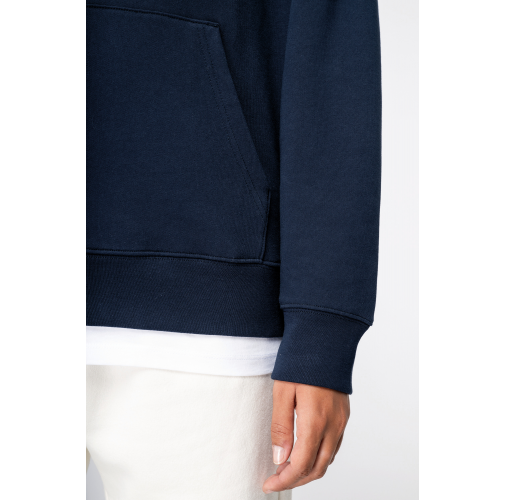 Sudadera ecorresponsable con capucha y hombros caídos felpa perchada unisex