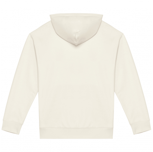ivory Sudadera ecorresponsable con capucha y hombros caídos felpa perchada unisex