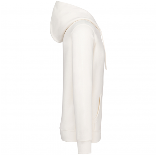 ivory Sudadera ecorresponsable con capucha y hombros caídos felpa perchada unisex