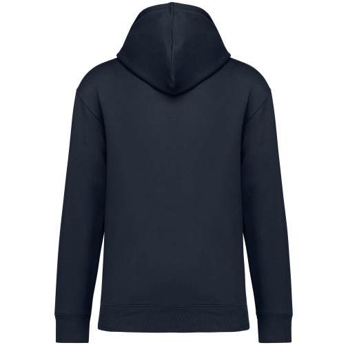 navy blue Sudadera ecorresponsable con capucha y hombros caídos felpa perchada unisex
