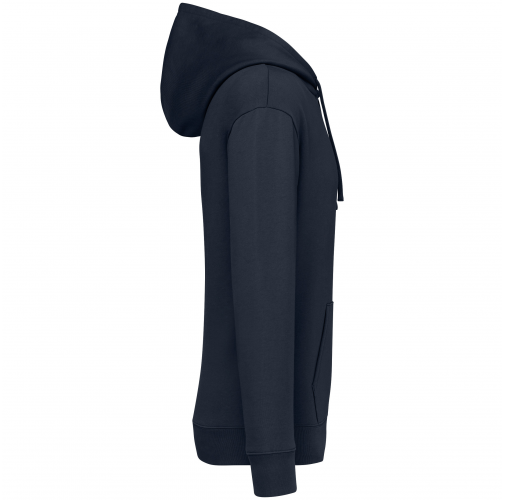 navy blue Sudadera ecorresponsable con capucha y hombros caídos felpa perchada unisex