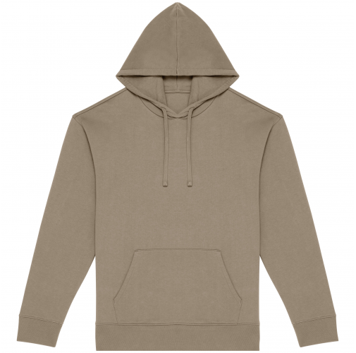 wet sand Sudadera ecorresponsable con capucha y hombros caídos felpa perchada unisex