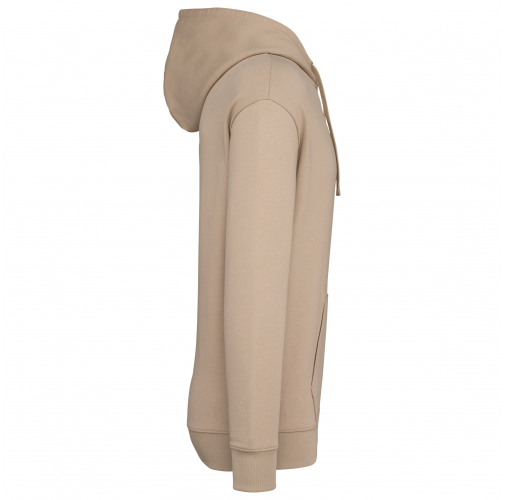 wet sand Sudadera ecorresponsable con capucha y hombros caídos felpa perchada unisex