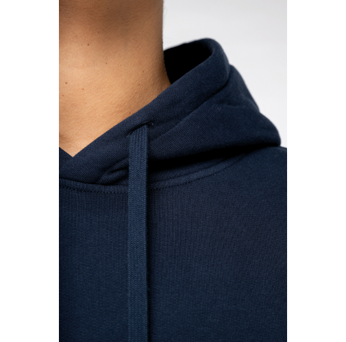 Sudadera ecorresponsable con capucha y hombros caídos felpa perchada unisex