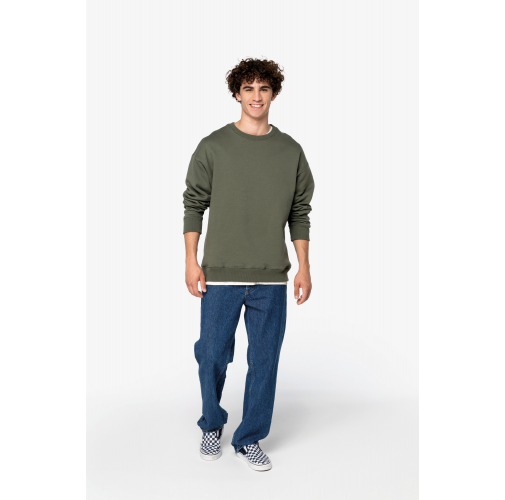 Sudadera cuello redondo oversize unisex