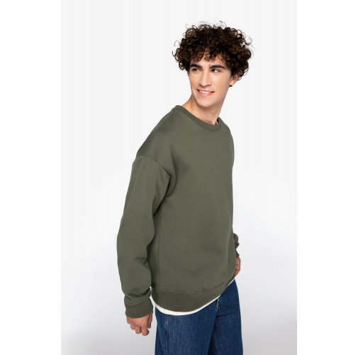 Sudadera cuello redondo oversize unisex