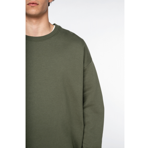 Sudadera cuello redondo oversize unisex