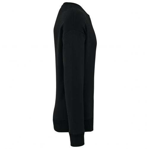 black Sudadera cuello redondo oversize unisex