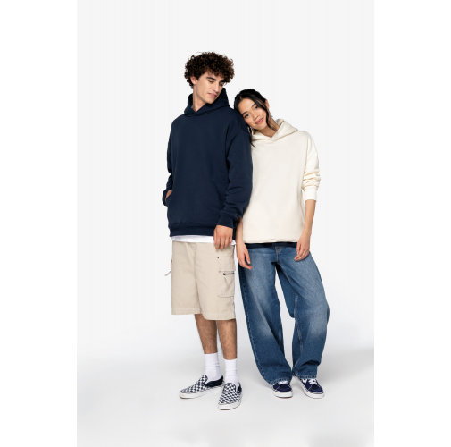 Sudadera ecorresponsable con capucha oversize unisex