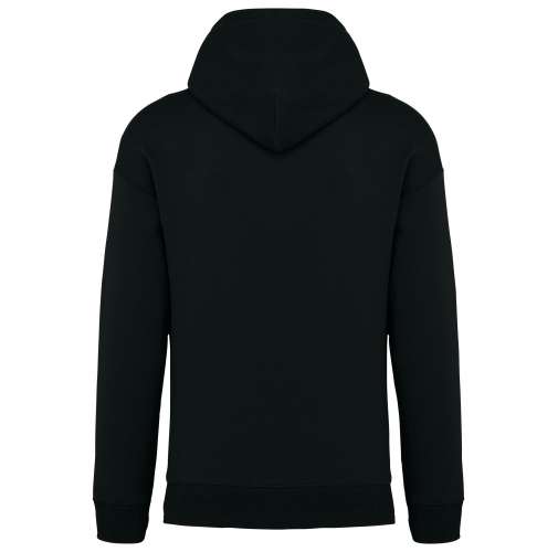 black Sudadera ecorresponsable con capucha oversize unisex