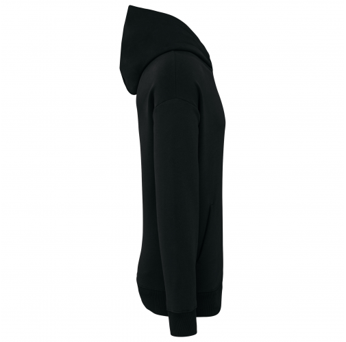 black Sudadera ecorresponsable con capucha oversize unisex