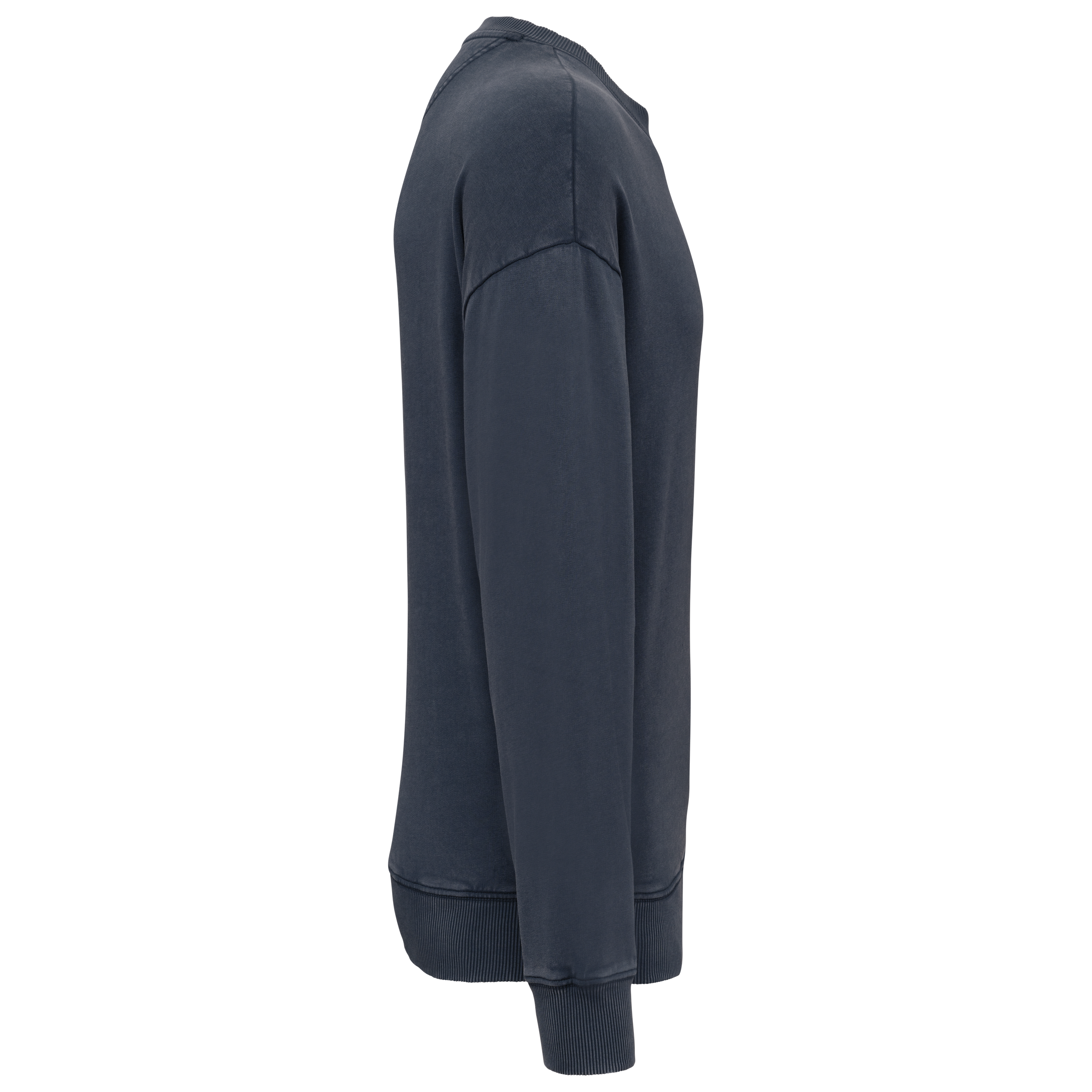 washed black Sudadera ecorresponsable de cuello redondo efecto lavado oversize unisex