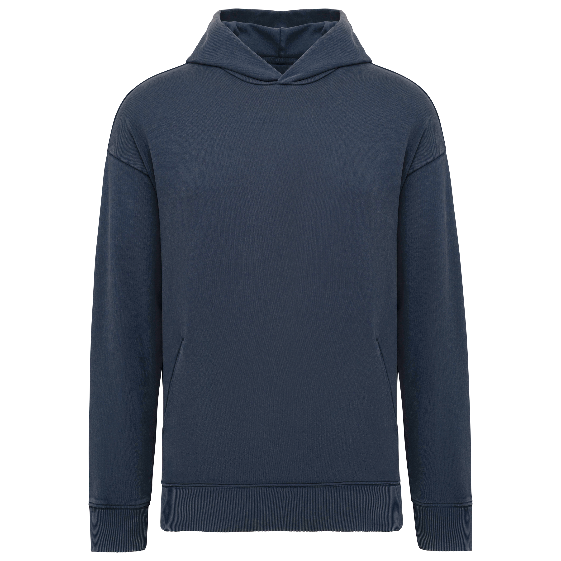 Sudadera ecorresponsable con capucha efecto lavado oversize unisex