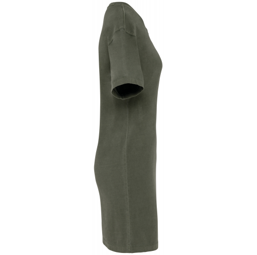 Vestido tipo camiseta ecorresponsable efecto lavado mujer
