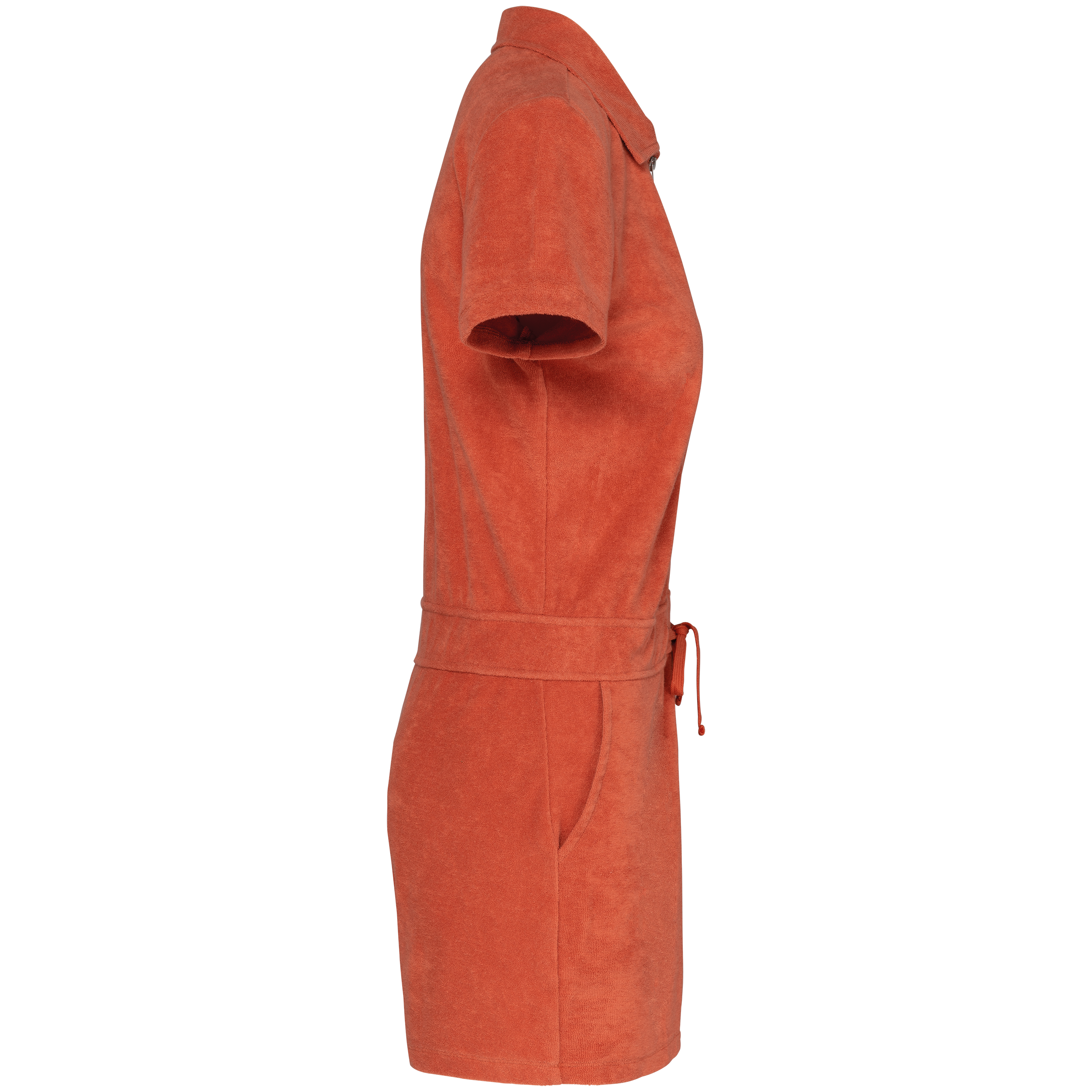 Mono corto ecorresponsable de rizo mujer