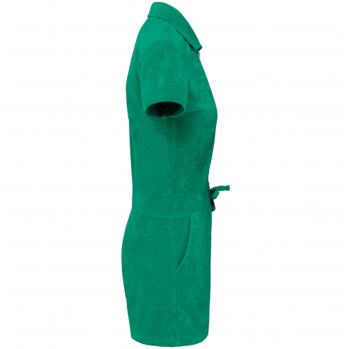 malachite green Mono corto ecorresponsable de rizo mujer