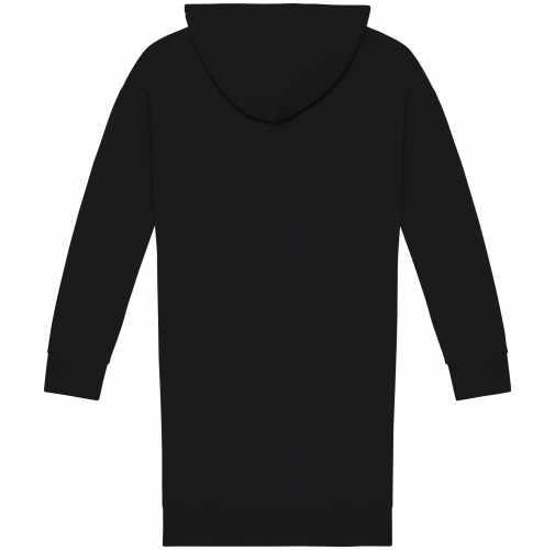 black Vestido tipo sudadera ecorresponsable con capucha mujer