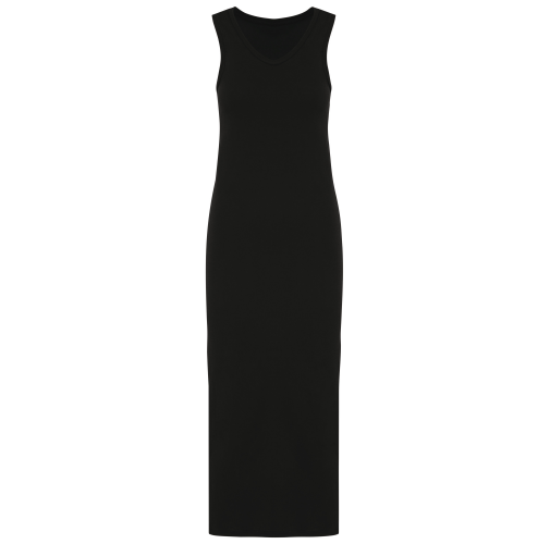 washed coal grey Vestido ecorresponsable efecto lavado de punto jersey mujer