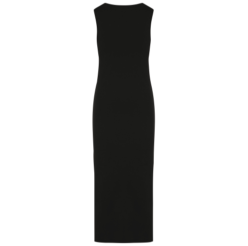 washed coal grey Vestido ecorresponsable efecto lavado de punto jersey mujer