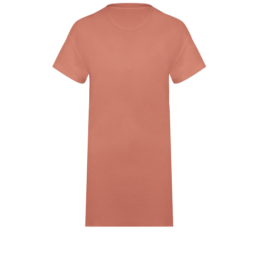 pomelo Vestido tipo camiseta ecorresponsable de rizo y hombros caídos mujer