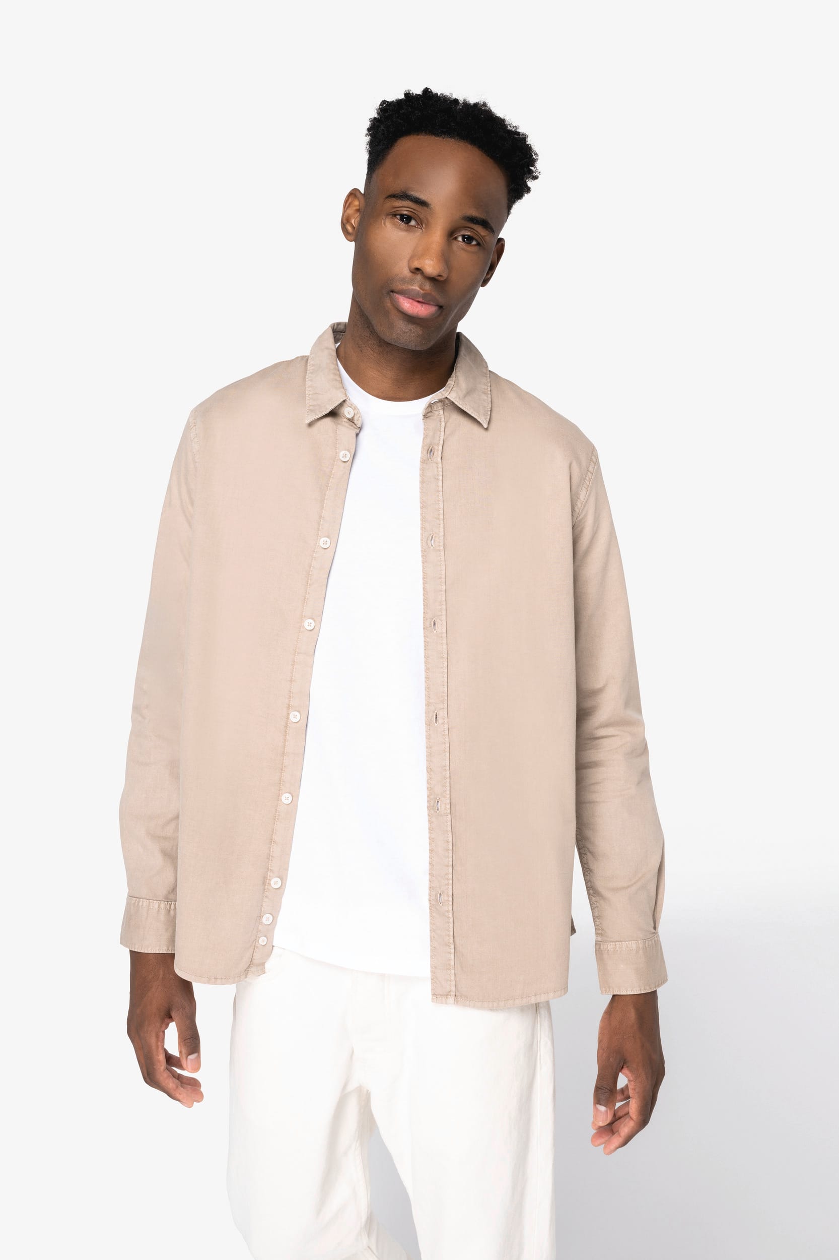 Camisa ecorresponsable efecto lavado hombre