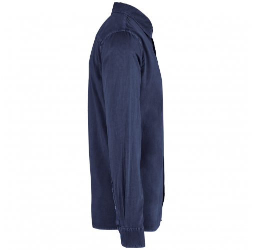 washed navy Camisa ecorresponsable efecto lavado hombre