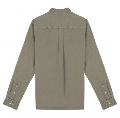 washed pale khaki Camisa ecorresponsable efecto lavado hombre
