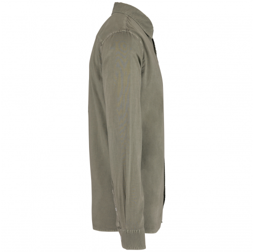 washed pale khaki Camisa ecorresponsable efecto lavado hombre