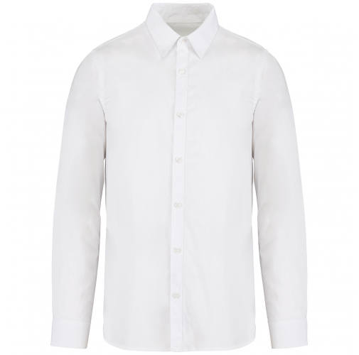 washed white Camisa ecorresponsable efecto lavado hombre