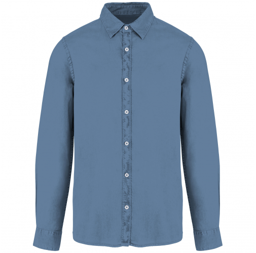 washed cool blue Camisa ecorresponsable efecto lavado hombre