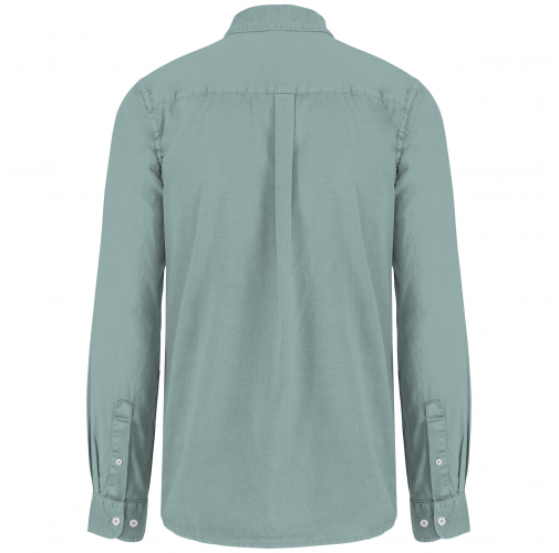 washed jade green Camisa ecorresponsable efecto lavado hombre