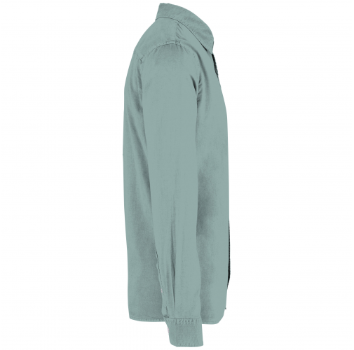 washed jade green Camisa ecorresponsable efecto lavado hombre
