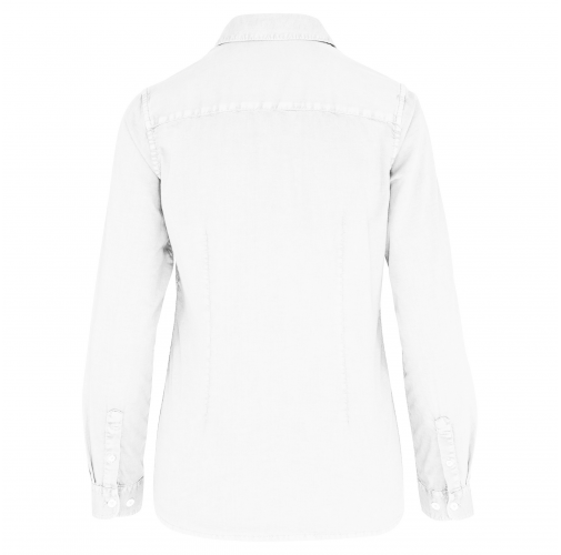 washed white Camisa ecorresponsable efecto lavado mujer