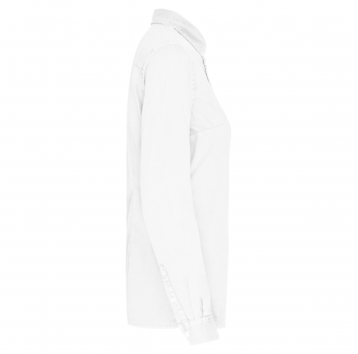 washed white Camisa ecorresponsable efecto lavado mujer