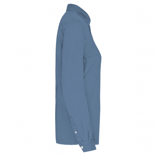 washed cool blue Camisa ecorresponsable efecto lavado mujer