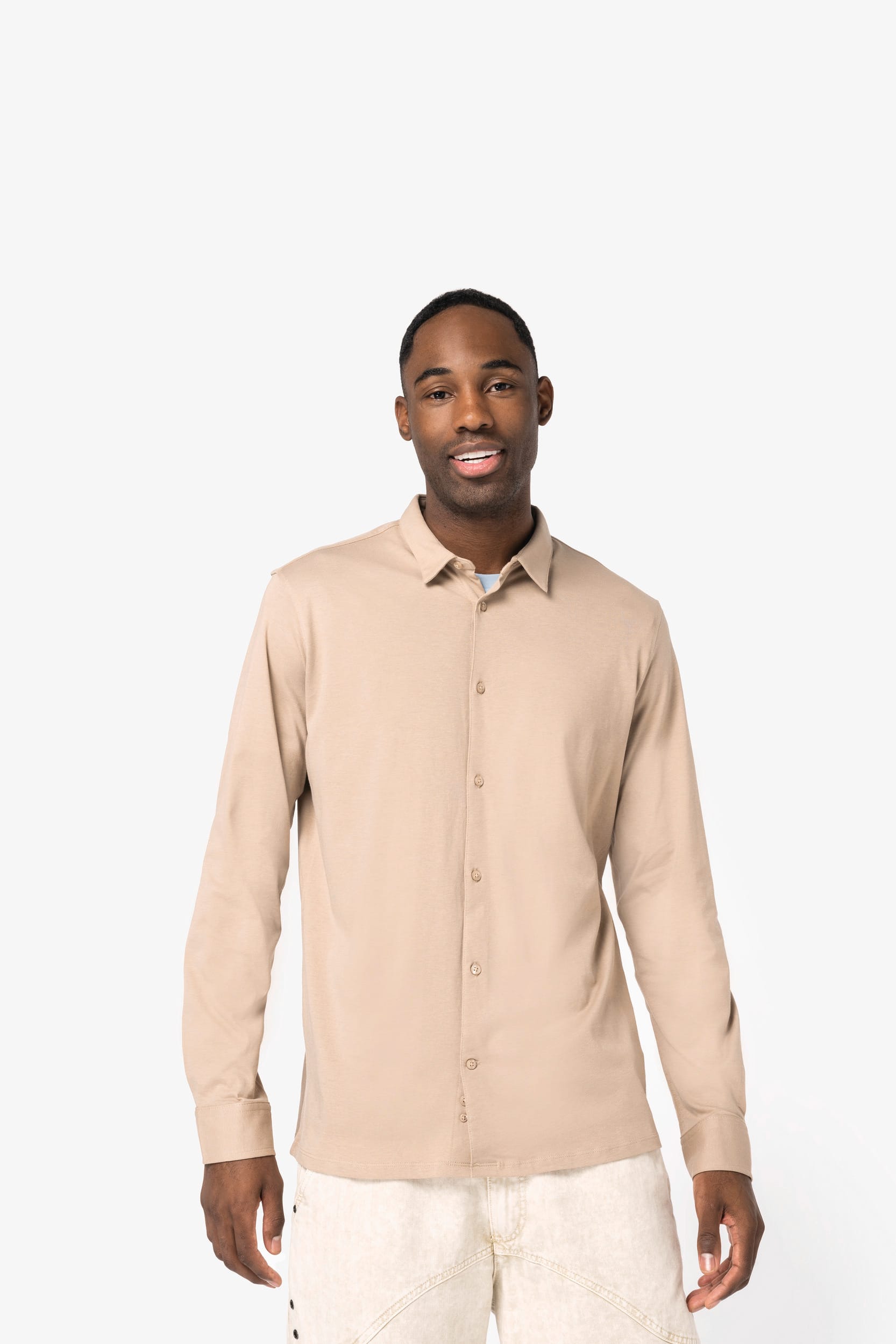 Camisa ecorresponsable de punto jersey hombre