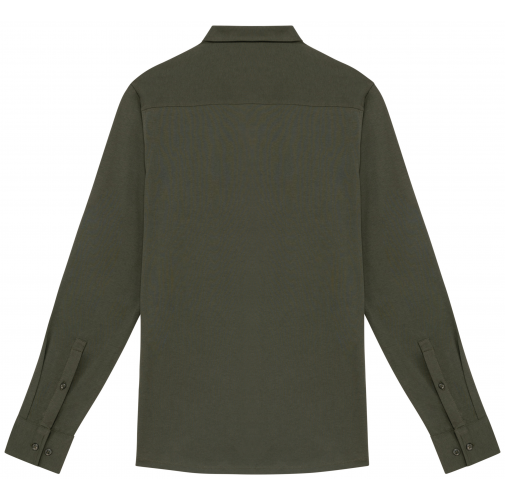 organic khaki Camisa ecorresponsable de punto jersey hombre