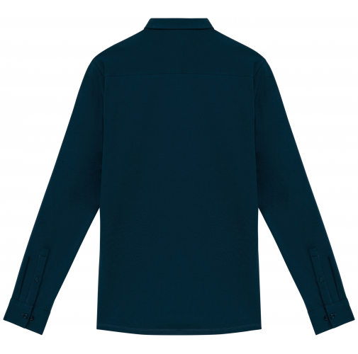 peacock blue Camisa ecorresponsable de punto jersey hombre