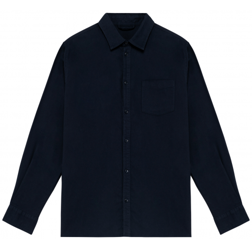 navy blue Camisa ecorresponsable de franela hombre