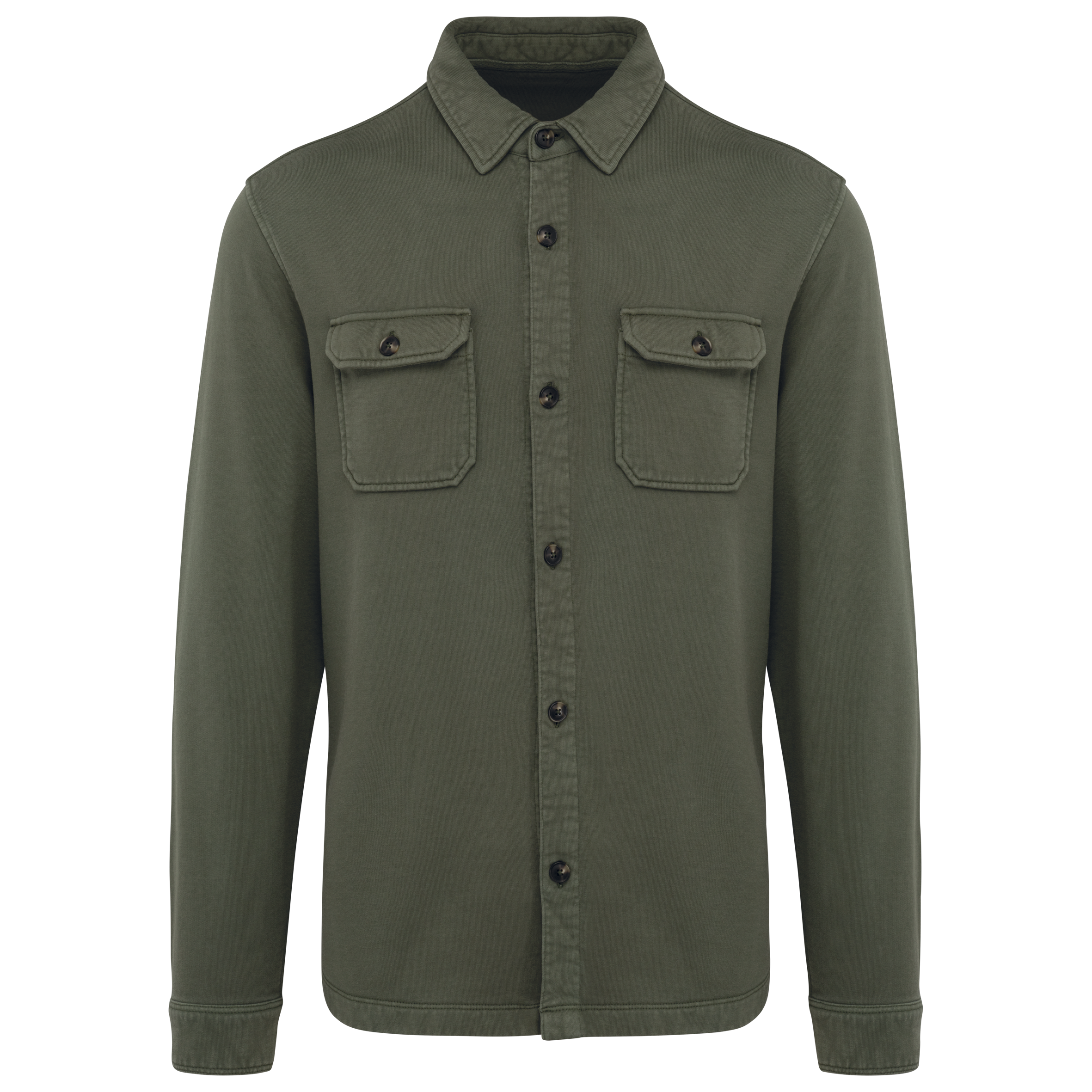 Sobrecamisa ecorresponsable efecto lavado de felpa perchada hombre